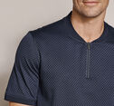 Gavin Zip Jacquard Polo image number null