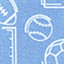 Game Day Short-Sleeve Multi-Sport Print Shirt - Light Blue