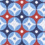 Printed Cotton Shirt - Blue Circle Star