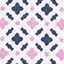 Printed Cotton Shirt - Pink/Navy Tile