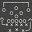 Game Day Plays Print Quarter-Zip - Black