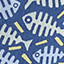 Printed Cotton Short-Sleeve Shirt - Navy Fishbone