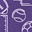 Game Day Short-Sleeve Multi-Sport Print Shirt - Purple