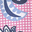 Pink Checkered Paisley