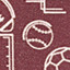 Game Day Short-Sleeve Multi-Sport Print Shirt - Burgundy