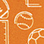 Game Day Short-Sleeve Multi-Sport Print Shirt - Orange