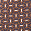 Rust/Navy Linked Ovals